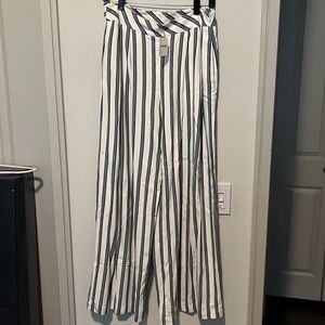 Free People High Rise Wide Leg Striped Flowy Pants
